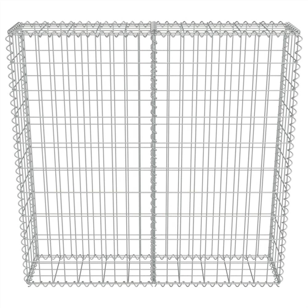 Gabbione con coperture in acciaio zincato 100x20x100 cm