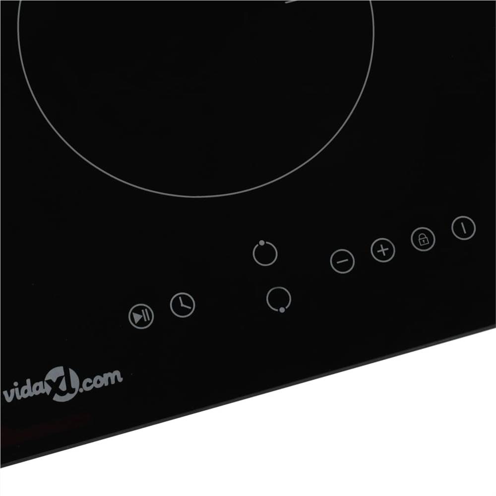 Induction cooktop with 2 touch-controlled glass burners 3500 W