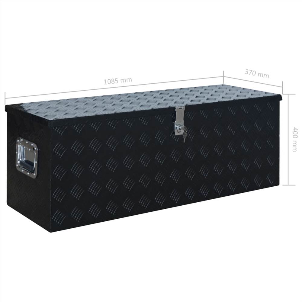 Hliníková krabice 1085x370x400 mm Černá