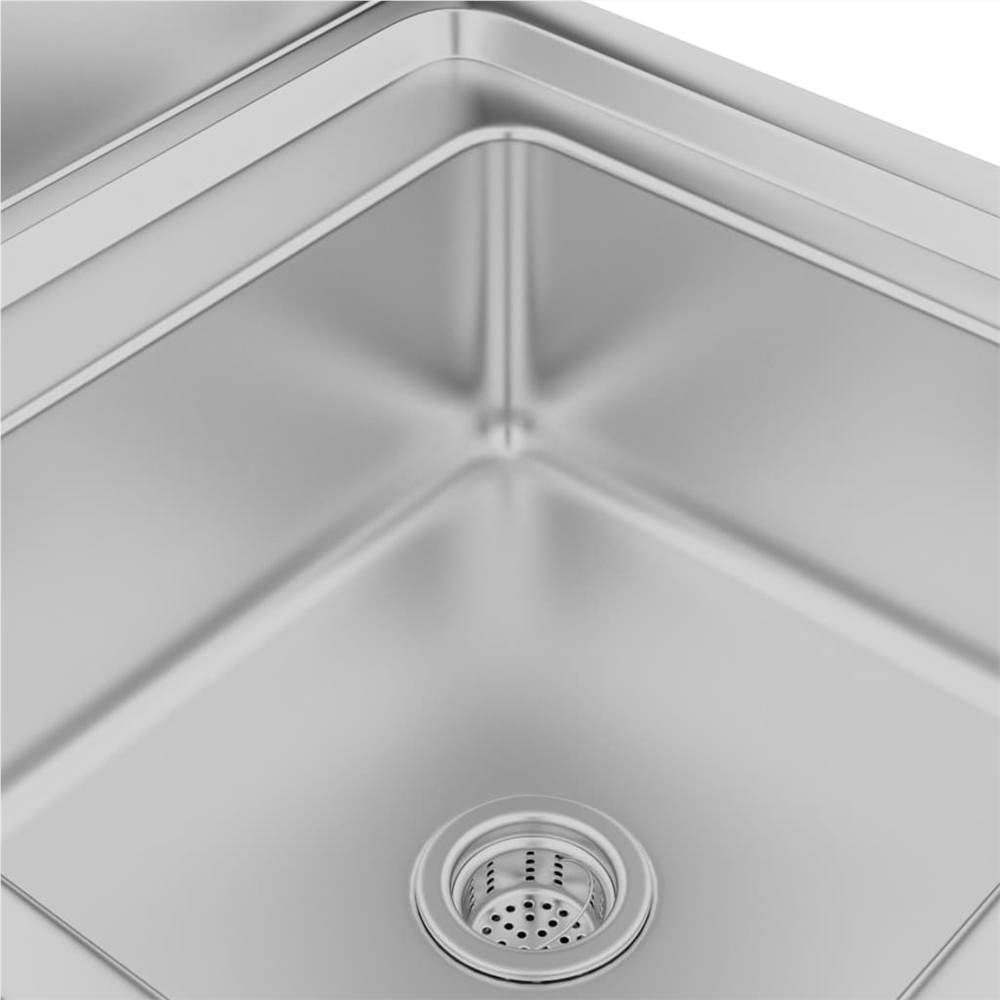 Professionel køkkenvask 60x60x96 cm i rustfrit stål