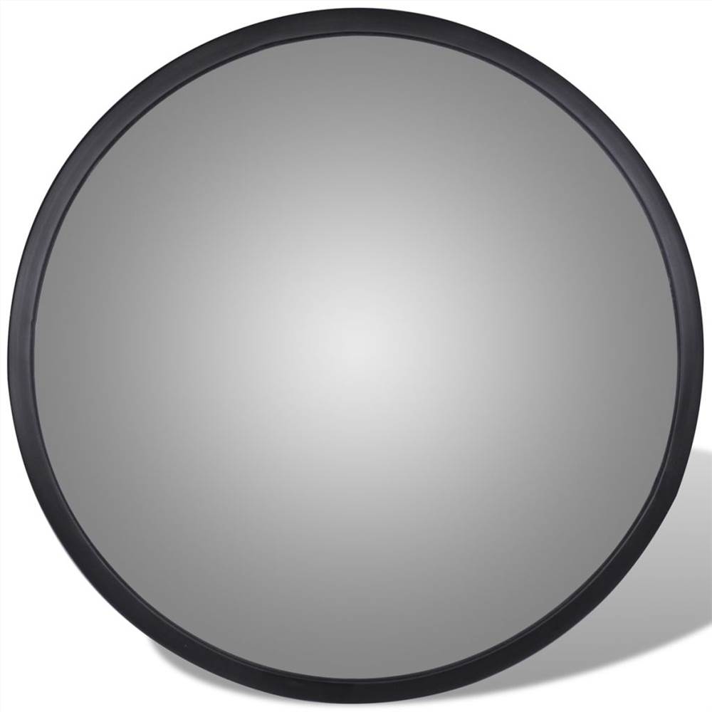 Specchio traffico convesso in acrilico nero da 30 cm per interni