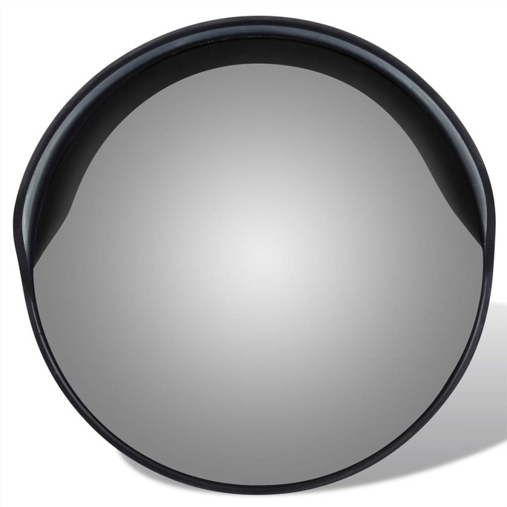Wypukłe lustro drogowe PC Plastikowe Czarne 30 cm Zewnętrzne