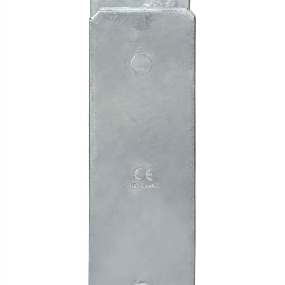 Hekankers 6 stuks Zilver 7x6x60 cm Gegalvaniseerd Staal