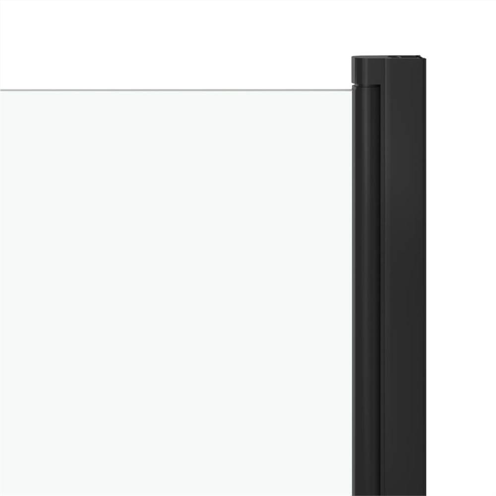 Opvouwbare douchecabine 3 panelen ESG 130x138 cm Zwart