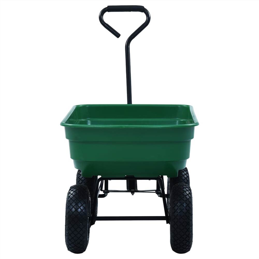 Zahradní sklopný vozík 300 kg 75L Zelený