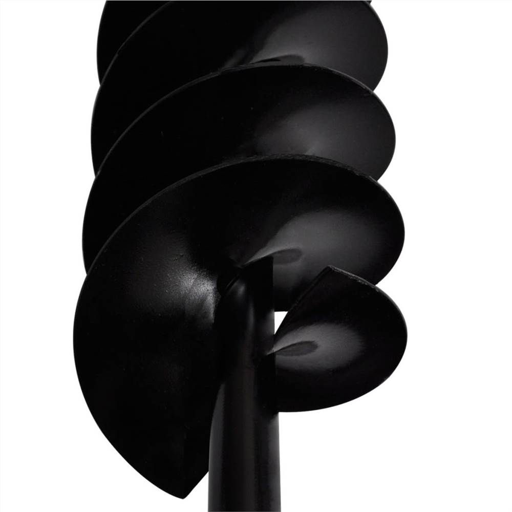 Gulvbor med håndtagssnegl 100 mm dobbelt spiral sort stål