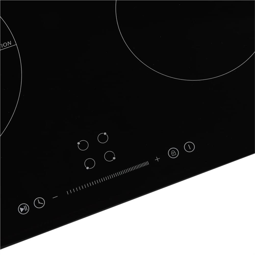 Induction cooktop with 4 touch-controlled glass burners 7000 W