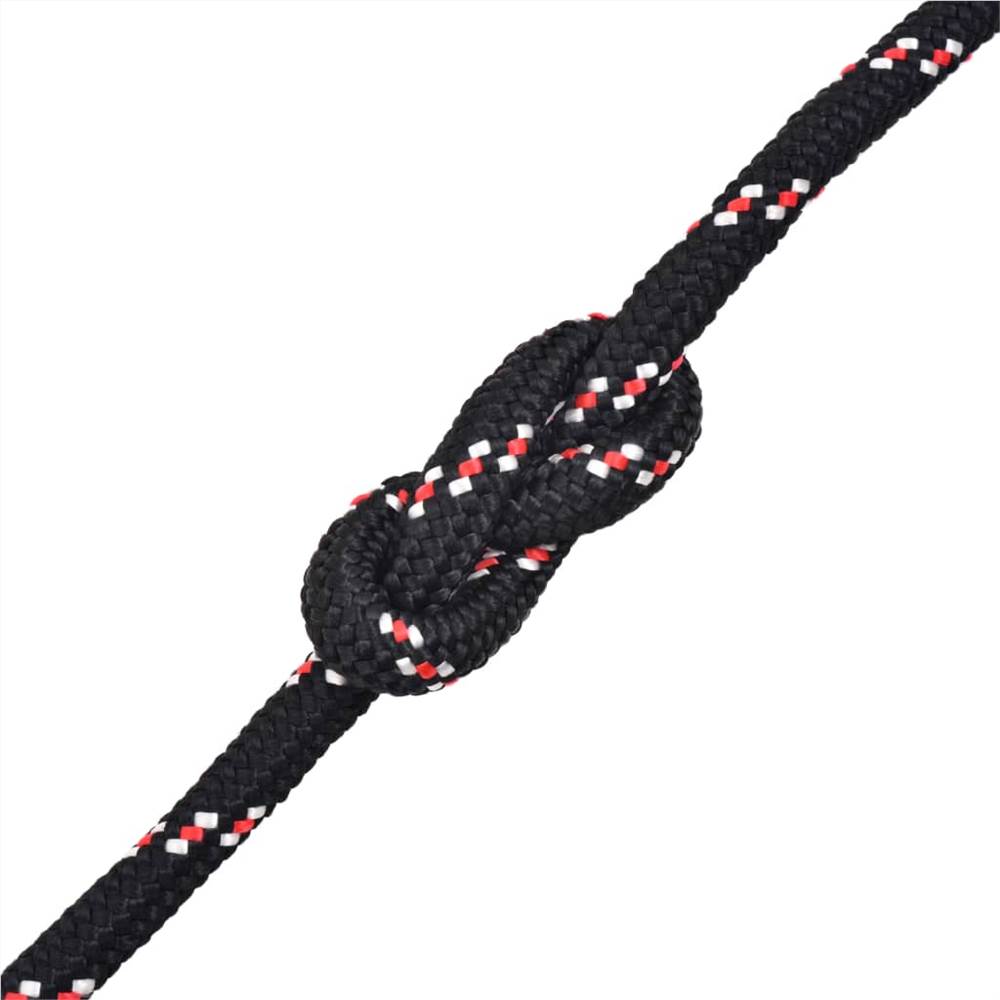 Marine polypropyleen touw 16 mm 250 m zwart