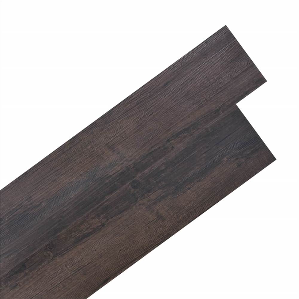 Planches de sol PVC autocollantes 5.02 m² 2 mm Brun foncé