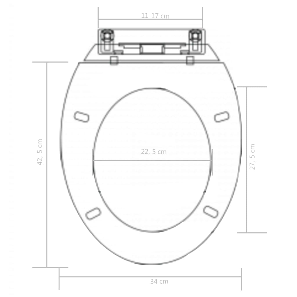 Soft Close toiletsæde med Quick Release Design Sort